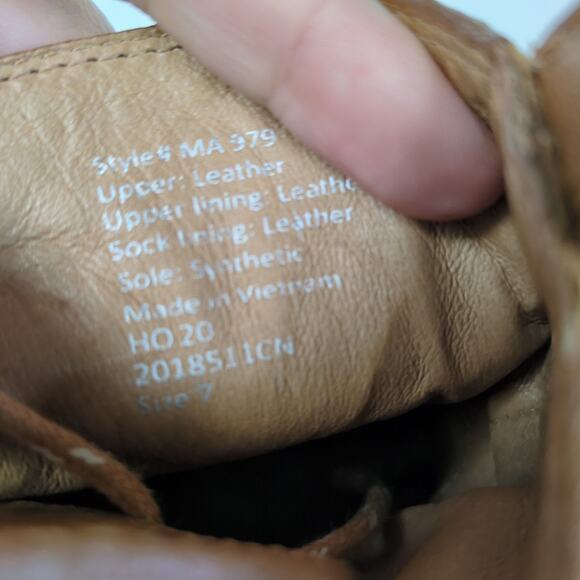 MADEWELL The Clair Lace-Up Boot Leather English Saddle Brown Lug Sole Women's 7 - Picture 9 of 9